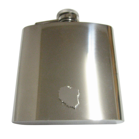 Poland Map Shape Pendant 6oz Flask - Picture 1 of 1